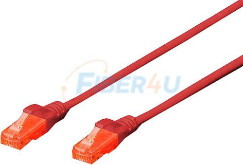 CAT6 U-UTP Ethernet Kablosu Kırmızı 2 Metre resmi