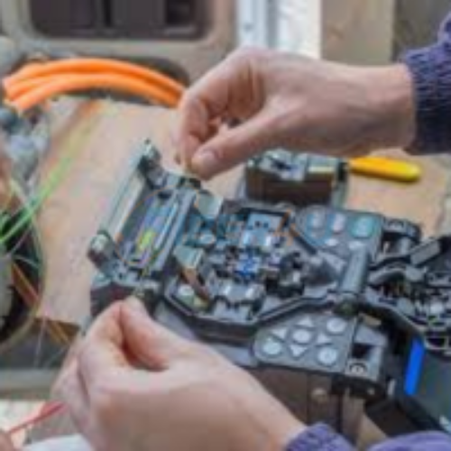 Picture of Fiber Optic Cable Fusion Splice Termination