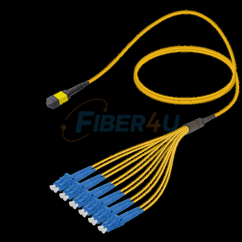 MPO Fiber Kablo Female-LC/UPC Base-12 SM  resmi