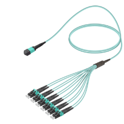 MPO Fiber Kablo Female-LC/UPC Base-12 MM OM3  resmi