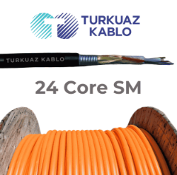 24 Core Fiber Optik Kablo Single Mode Çok Tüplü resmi