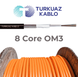 8 Core Fiber Optik Kablo Multi Mode OM3  resmi