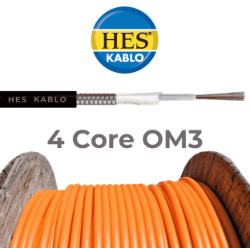 4 Core Fiber Optik Kablo OM3 MM resmi