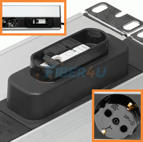 Picture of 9xDIN49440 2U Power Strip (Horizontal)