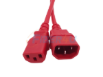 Picture of IEC C13 to C14 Power Cable Red 3G1.5mm² 2m