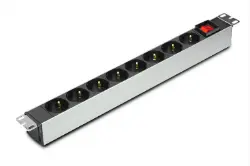 PDU Rack Priz – 8xSchuko Anahtarlı resmi