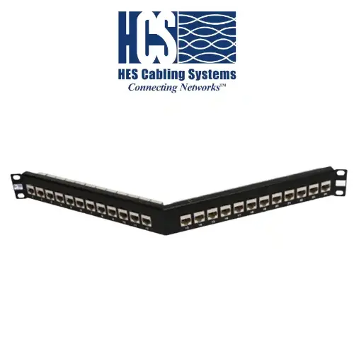 24 port Keystone Jack Boş 19" Açılı Metal Patch Panel resmi